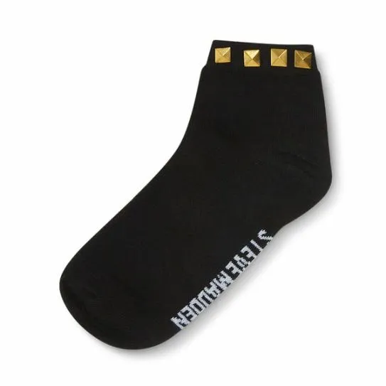 Accessories STUD TRIMMED ANKLET BLACK Black Steve Madden Socks and Tights