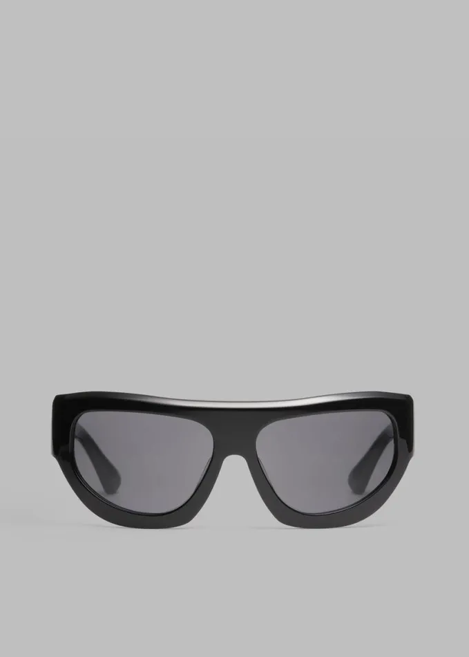 Accessories WomenMen The Frankie Shop Port Tanger Dost Sunglasses 8211 Black AcetateBlack Lens