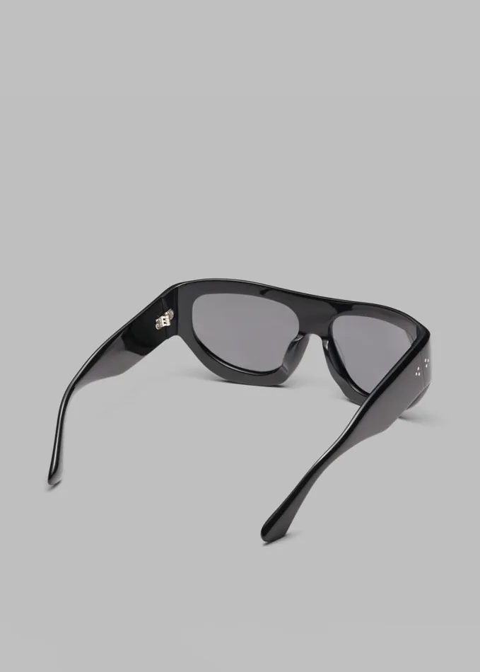 Accessories WomenMen The Frankie Shop Port Tanger Dost Sunglasses 8211 Black AcetateBlack Lens