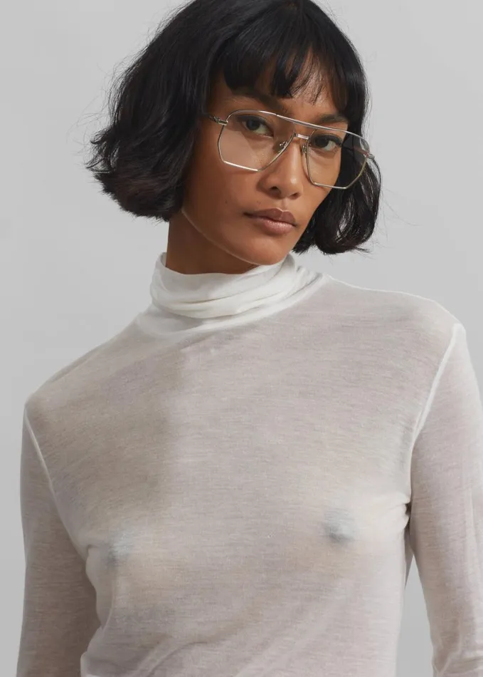 Accessories Women The Frankie Shop Coperni Aviator Sunglasses 8211 SilverClear
