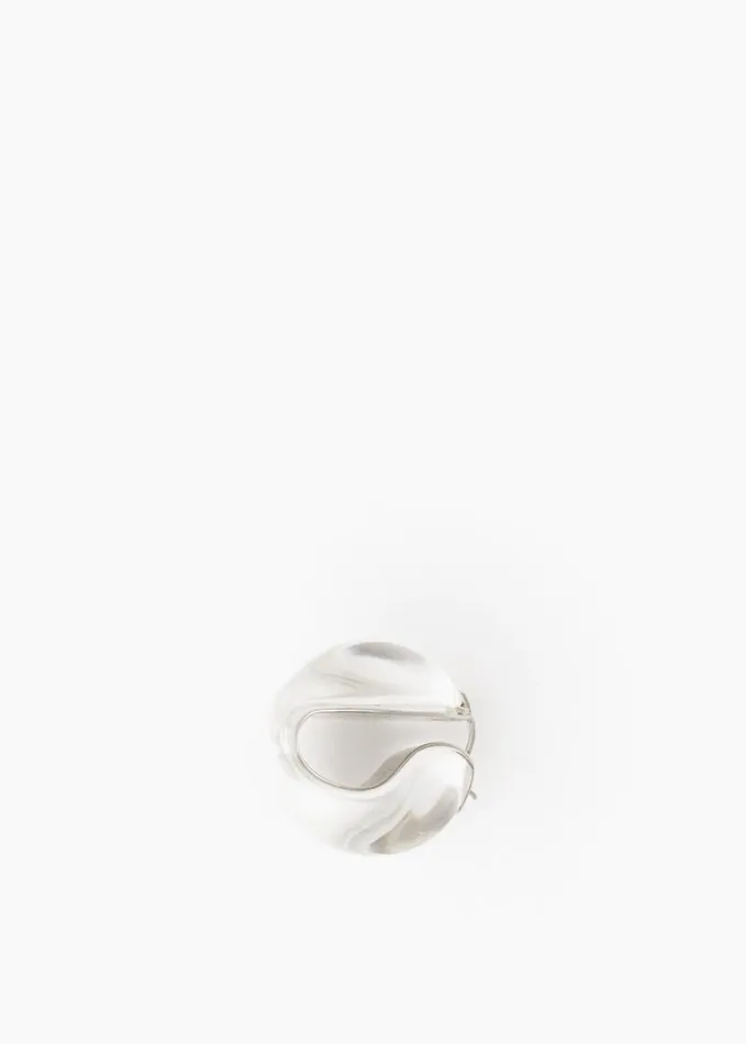 Accessories Women The Frankie Shop Coperni Logo Earrings 8211 Clear Transparent