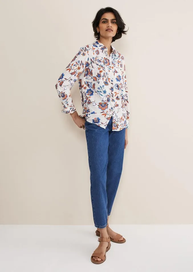 Adriel Floral Shirt Creammulti Women Phase Eight Shirts and Blouses