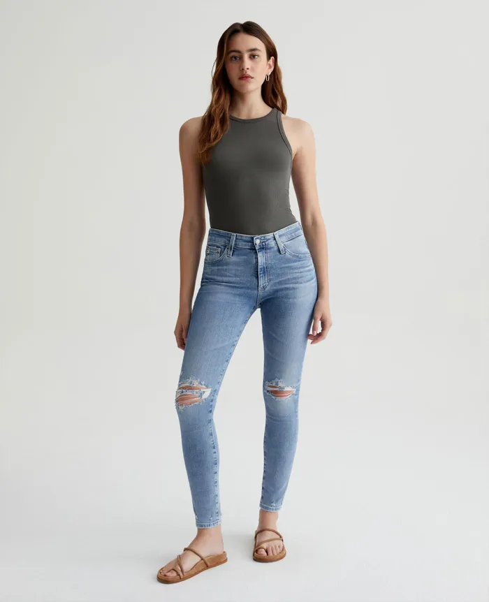 AG Jeans Denim Women Farrah Skinny Ankle 20 YEARS UNDERTOW DESTRUCTED
