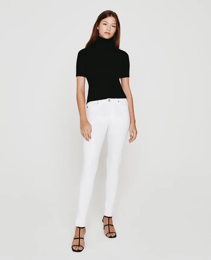 AG Jeans Pants Women Farrah Skinny WHITE