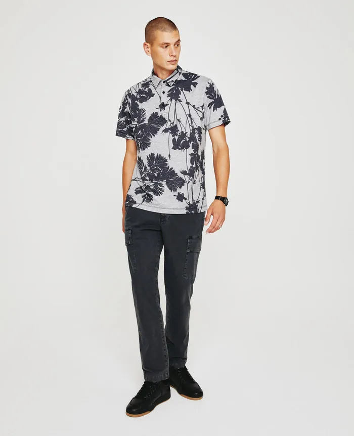 AG Jeans Polos Men Bryce Polo BOLD FLOWER HEATHER GREY MULTI AG Jeans Polos Men Bryce Polo BOLD FLOWER HEATHER GREY MULTI