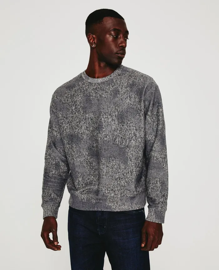 AG Jeans Sweatshirts Men Arc Crew IKAT HEATHER GREY MULTI AG Jeans Sweatshirts Men Arc Crew IKAT HEATHER GREY MULTI