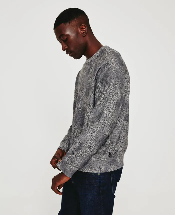AG Jeans Sweatshirts Men Arc Crew IKAT HEATHER GREY MULTI AG Jeans Sweatshirts Men Arc Crew IKAT HEATHER GREY MULTI