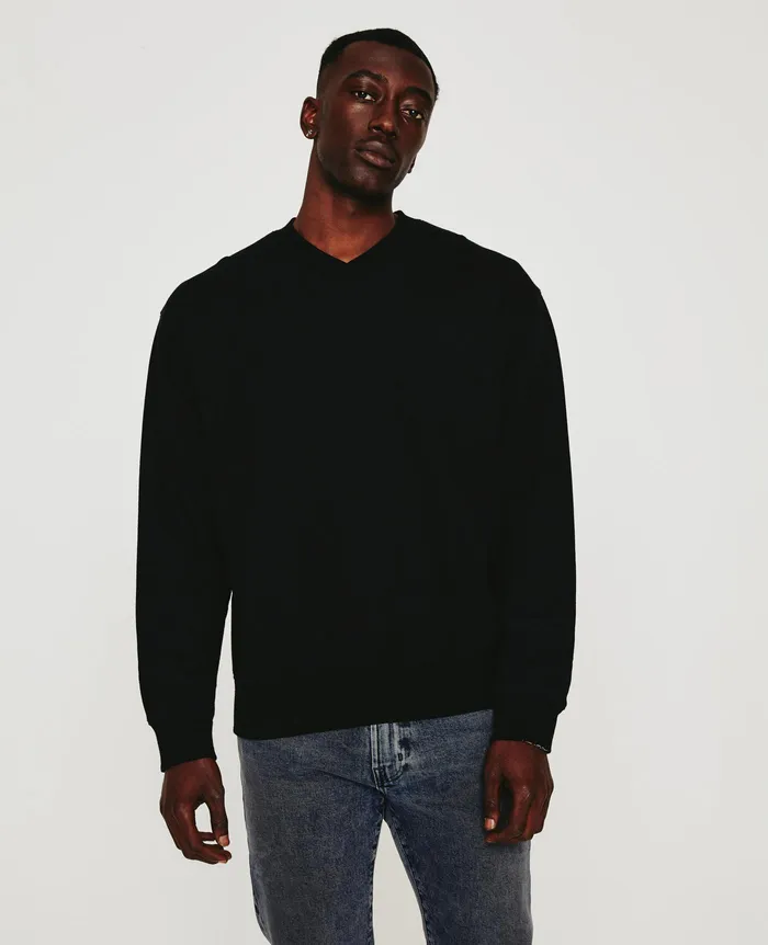 AG Jeans Sweatshirts Men Arc Vee TRUE BLACK