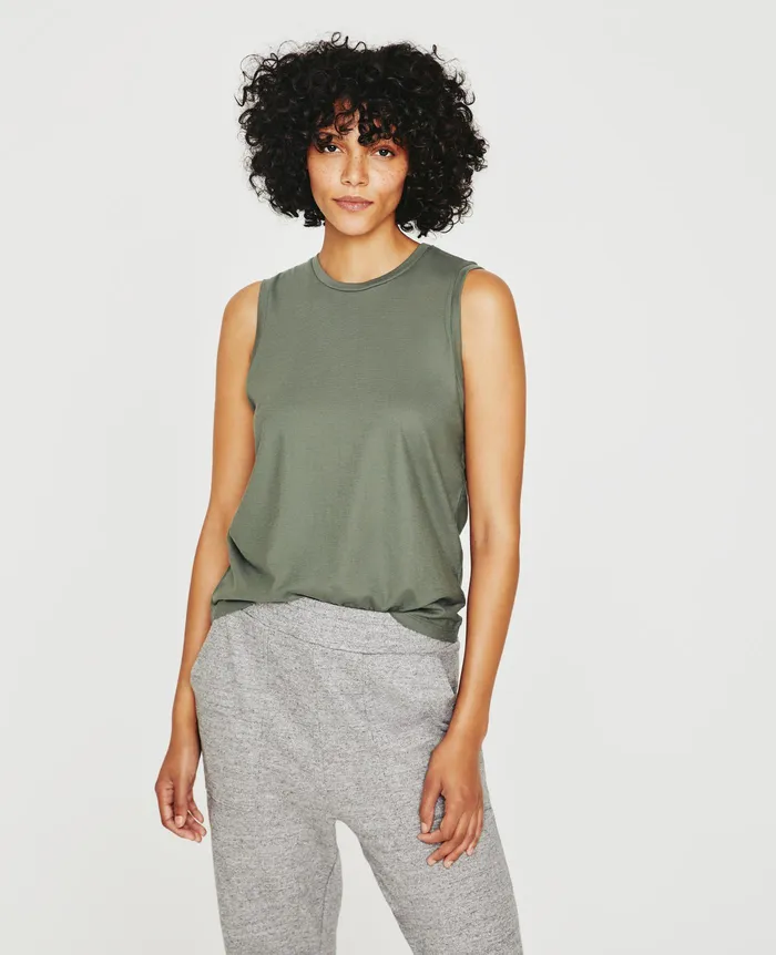 AG Jeans Tees and Tanks Women Jagger Muscle Tank HUNTER SAGE