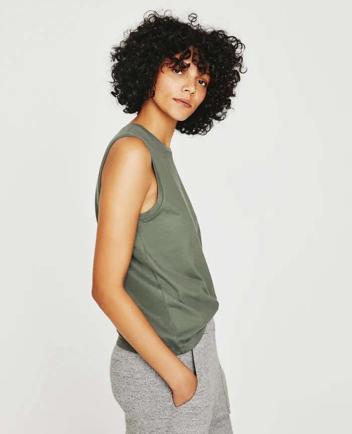 AG Jeans Tees and Tanks Women Jagger Muscle Tank HUNTER SAGE AG Jeans Tees and Tanks Women Jagger Muscle Tank HUNTER SAGE