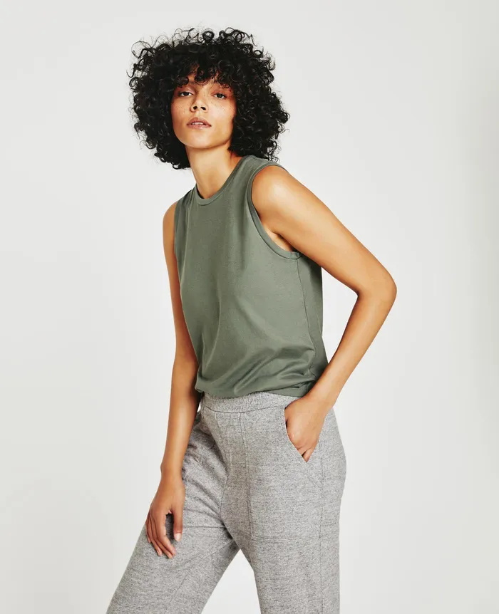 AG Jeans Tees and Tanks Women Jagger Muscle Tank HUNTER SAGE AG Jeans Tees and Tanks Women Jagger Muscle Tank HUNTER SAGE