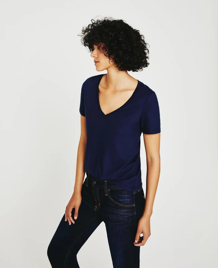 AG Jeans Tees and Tanks Women Jagger Vee DEEP NAVY AG Jeans Tees and Tanks Women Jagger Vee DEEP NAVY