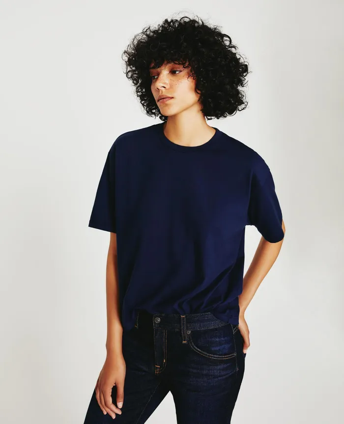 AG Jeans Tees and Tanks Women Karter ExBoyfriend DEEP NAVY