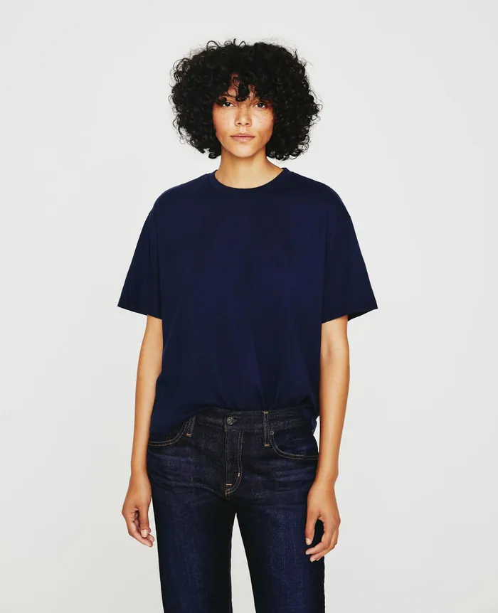 AG Jeans Tees and Tanks Women Karter ExBoyfriend DEEP NAVY AG Jeans Tees and Tanks Women Karter ExBoyfriend DEEP NAVY