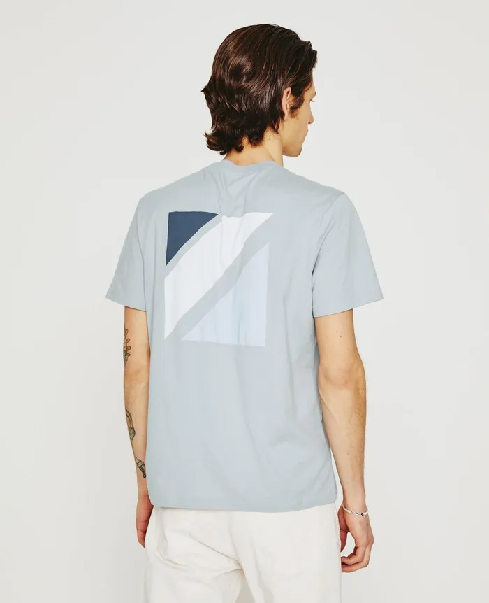 AG Jeans Tees Men Bryce Crew GEO CUBE WHITE SANDS