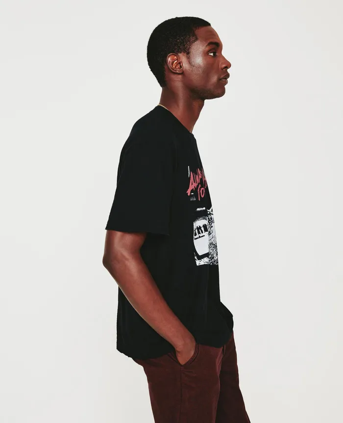 AG Jeans Tees Men Wesley Crew LIVE BAND 5 YEARS TRUE BLACK AG Jeans Tees Men Wesley Crew LIVE BAND 5 YEARS TRUE BLACK