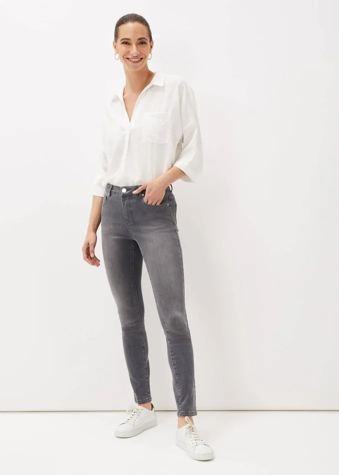 Aida Skinny Jean Grey Women Phase Eight Trousers