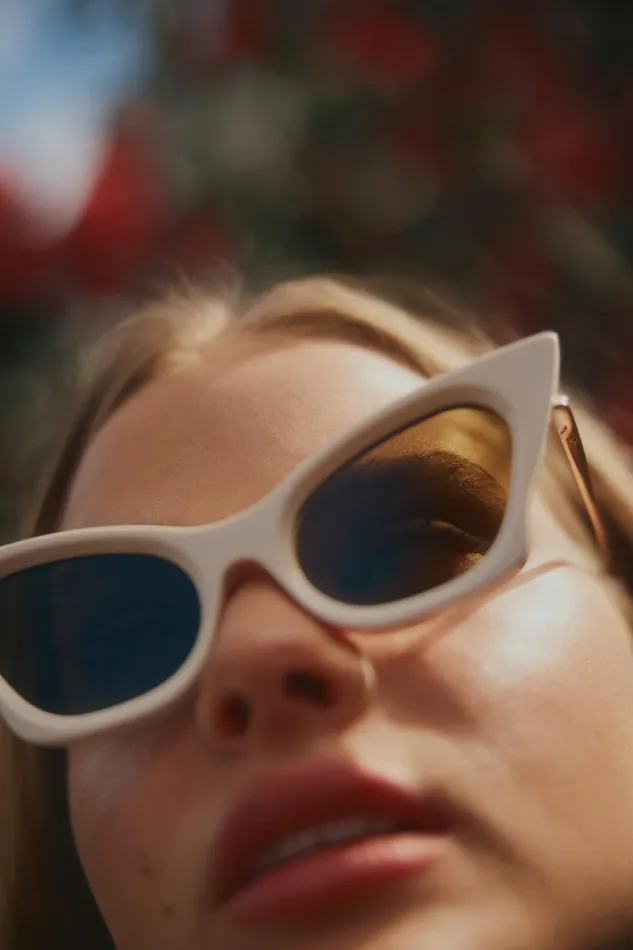 Aje Aje X Local Supply The Cat Eye Sunglasses Whitebrown Lens Women Sunglasses