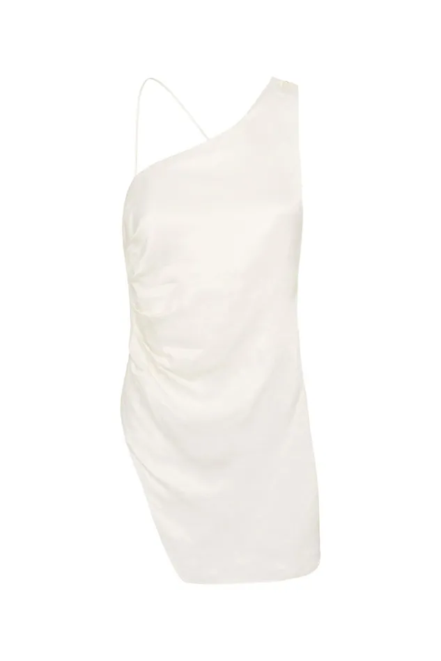 Aje Allure Asymmetric Draped Cami Ivory Women Tops