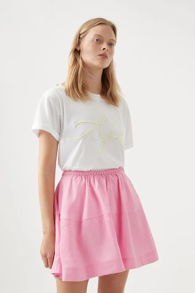 Aje Anne Braided Mini Skirt Bon Bon Pink Women Skirts