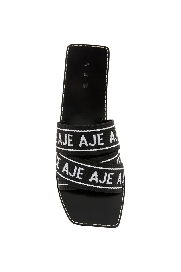 Aje Cosmos Logo Slide Black Women Leather