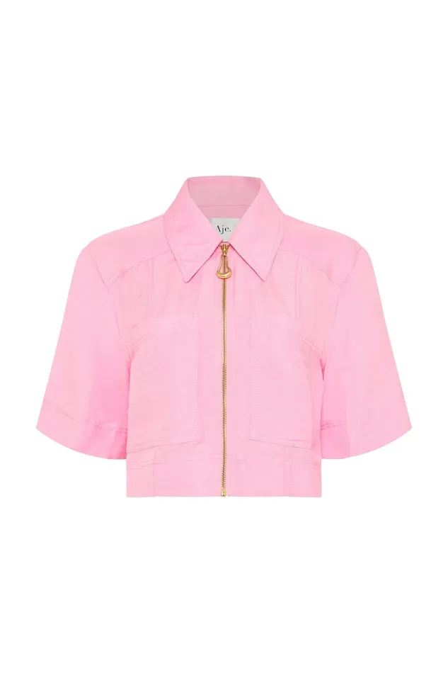 Aje Esprit Utility Shirt Ballet Pink Women Tops