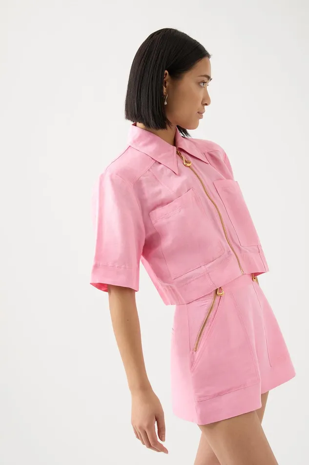 Aje Esprit Utility Shirt Ballet Pink Women Tops
