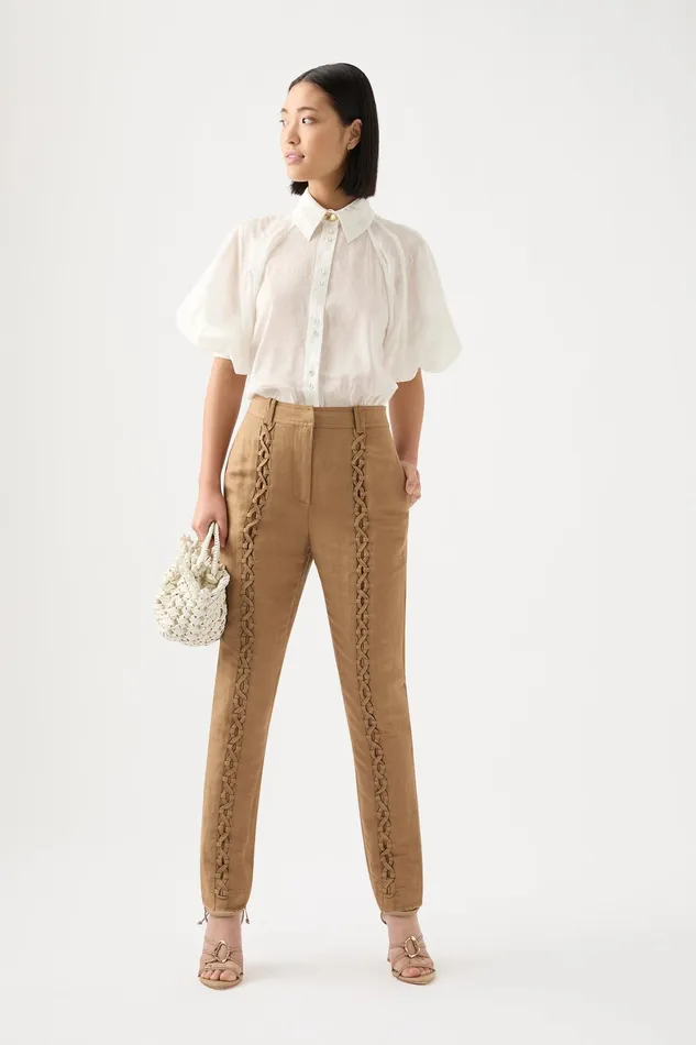 Aje Impressionist Laced Pant Willow Women Pants