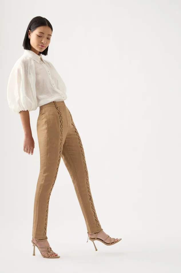 Aje Impressionist Laced Pant Willow Women Pants