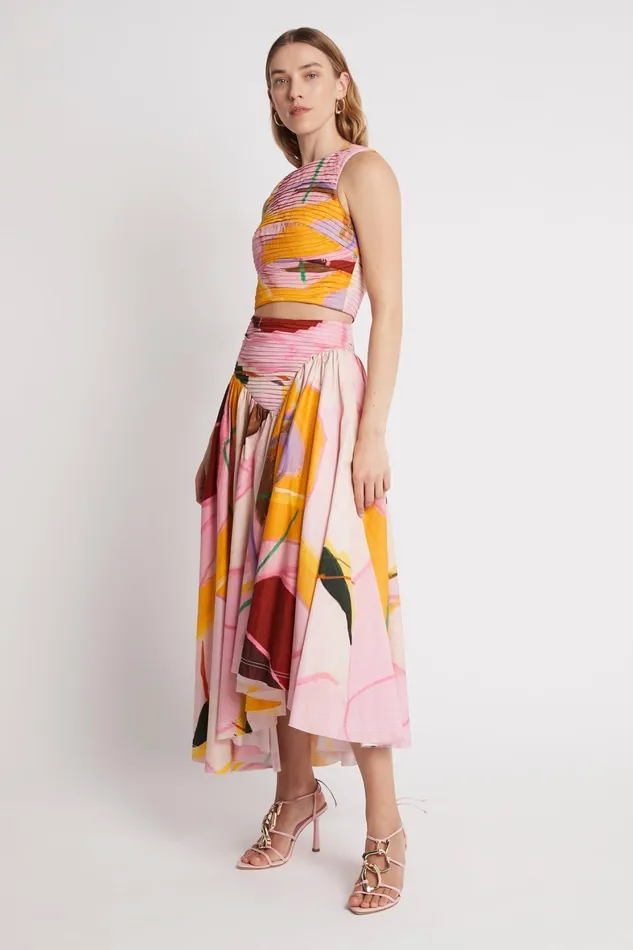 Aje Jolie Asymmetric Midi Skirt Expression Women Skirts