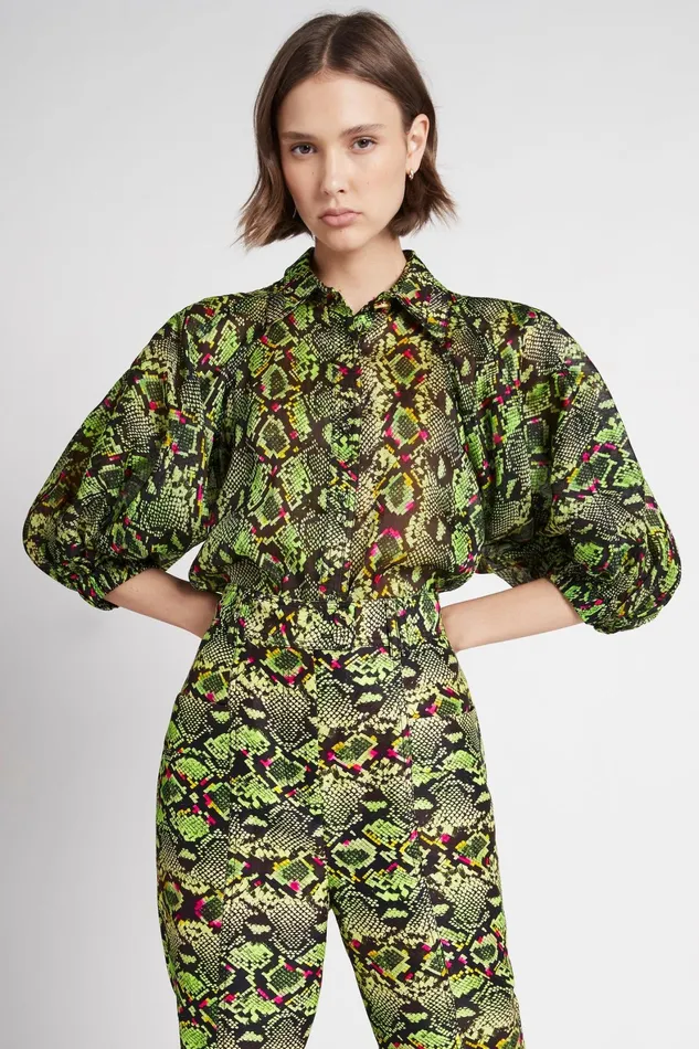 Aje Nouveau Shirt Snake Effect Women Tops