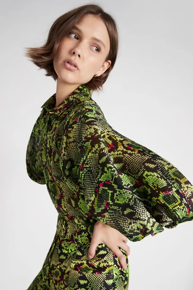 Aje Nouveau Shirt Snake Effect Women Tops