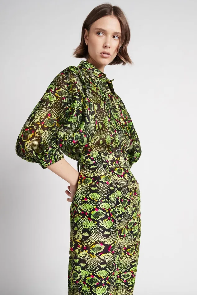 Aje Nouveau Shirt Snake Effect Women Tops