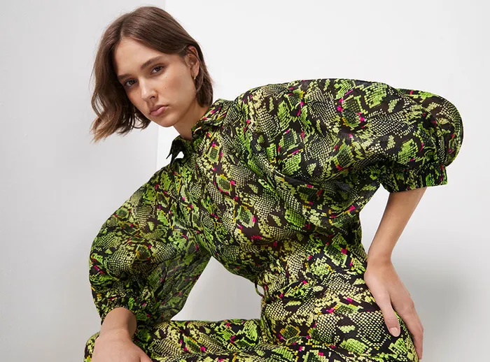 Aje Nouveau Shirt Snake Effect Women Tops