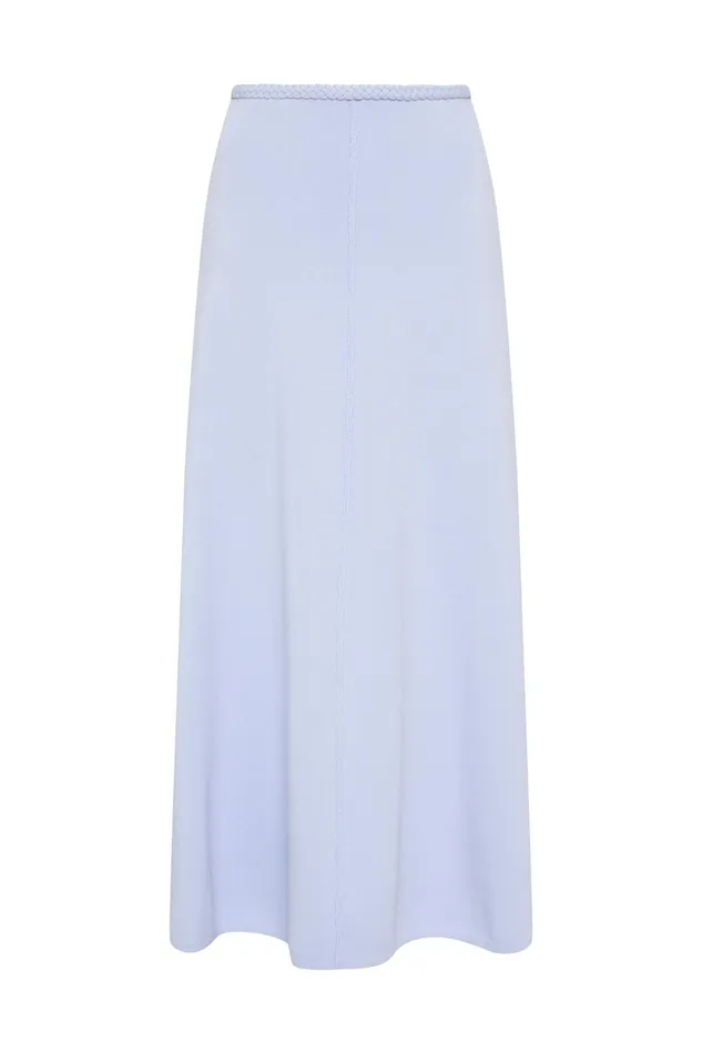 Aje Petal Knit Midi Skirt Cool Lavender Women Body and Crepe Knit