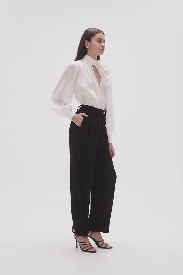 Aje Sentiment Tailored Pant Black Women Pants