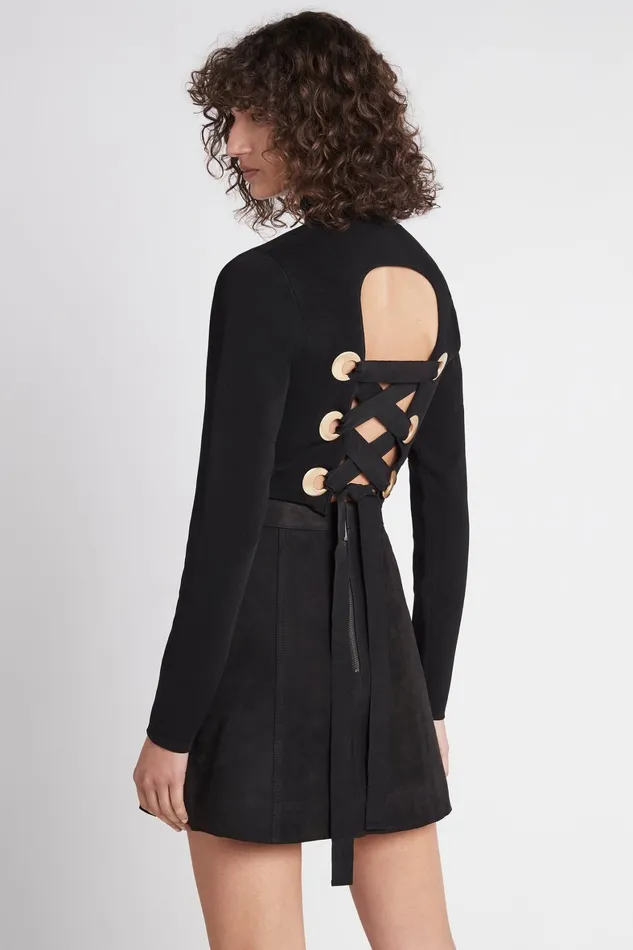 Aje Splendour Pocket Mini Skirt Black Women Skirts