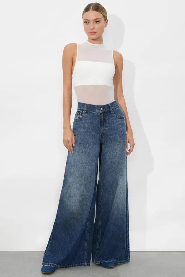 Alice Olivia Branson Jean Darby Vintage Blue Women Pants