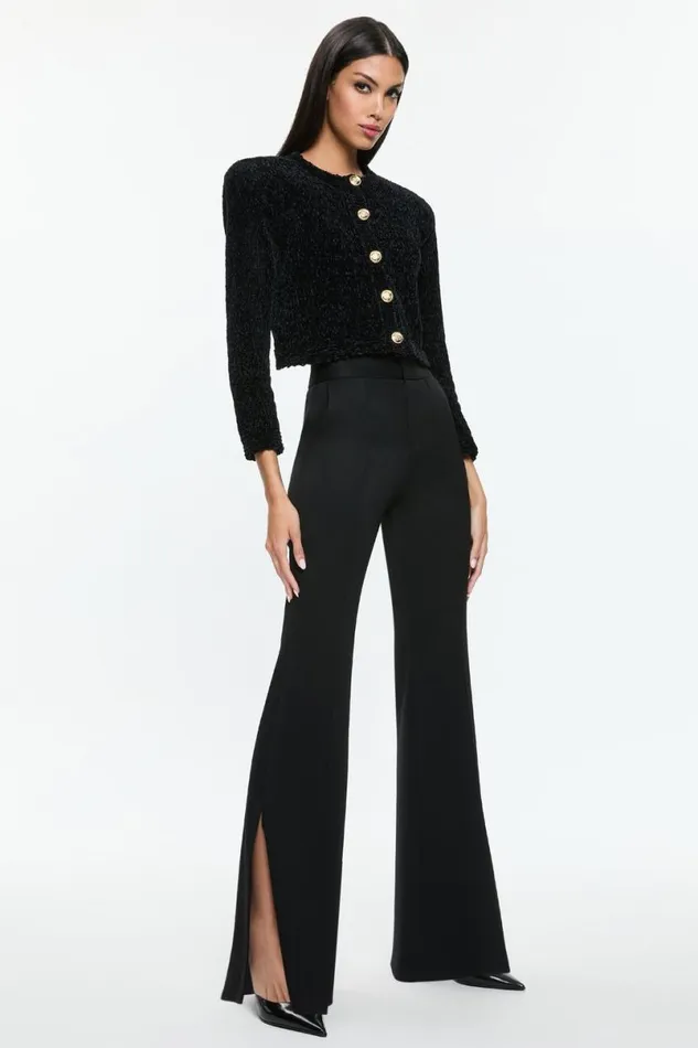 Alice Olivia Breanna Cardigan Black Women Sweaters