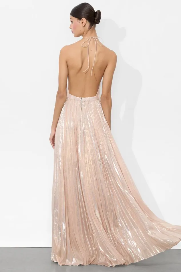 Alice Olivia Camila Maxi Gown Pearl Blush Women Dresses
