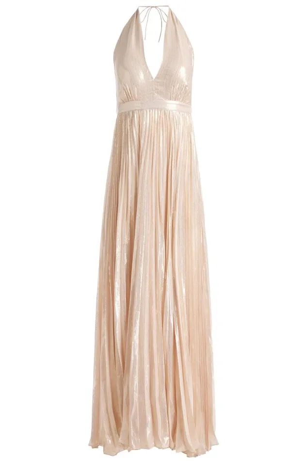 Alice Olivia Camila Maxi Gown Pearl Blush Women Dresses