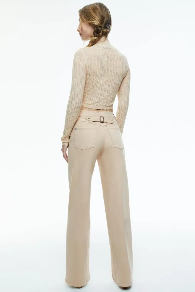 Alice Olivia Carson Cardigan Almond Women Sweaters