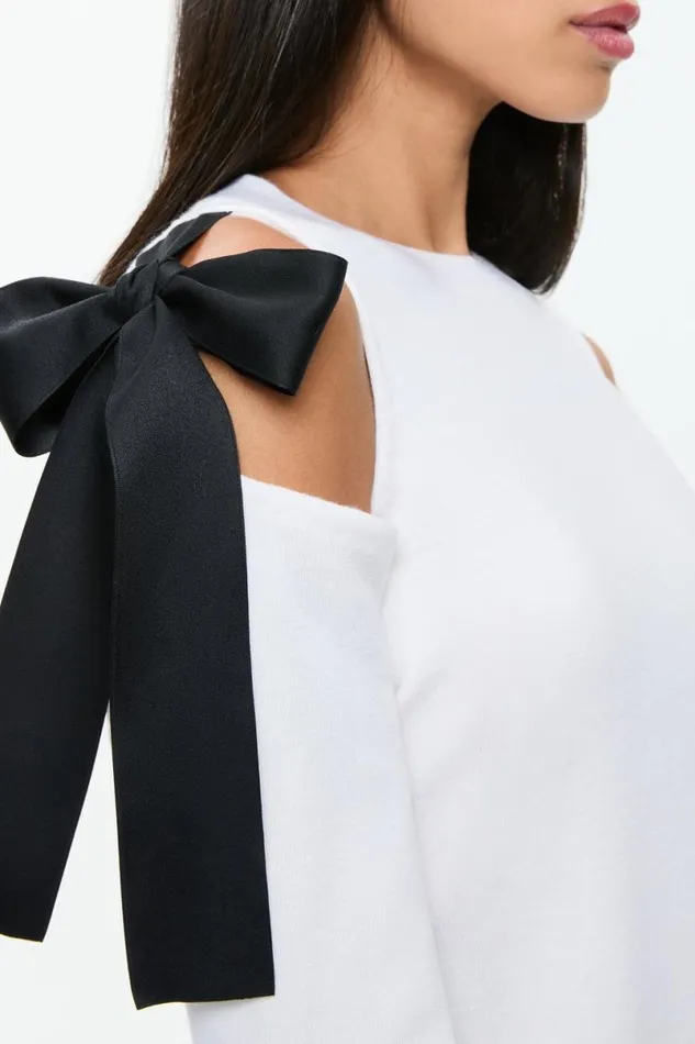 Alice Olivia Dara Pullover Ecrublack Women Sweaters