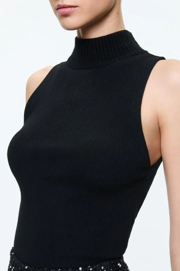 Alice Olivia Darcey Tank Black Women Tops