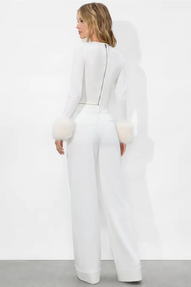 Alice Olivia Delaina Top Off White Women Tops
