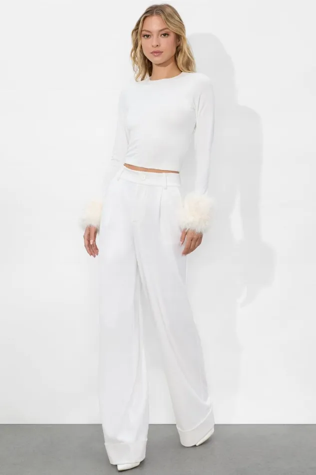 Alice Olivia Delaina Top Off White Women Tops