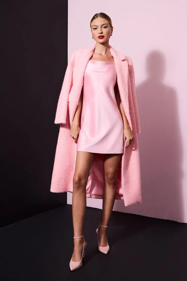 Alice Olivia Jimmy Coat Rose Quartz Women Outerwear