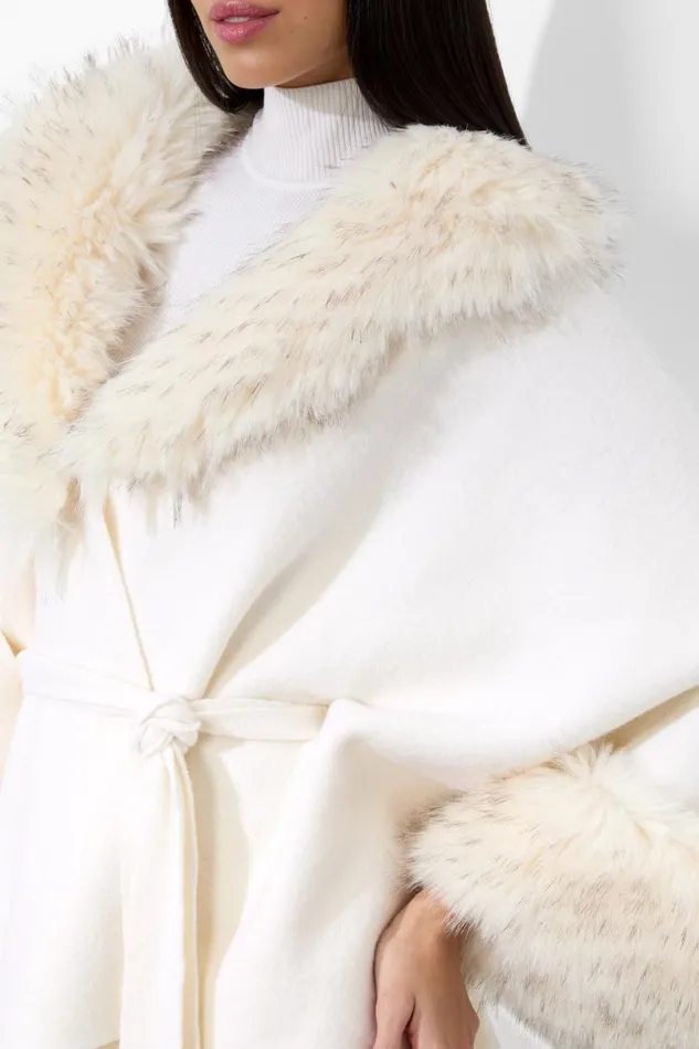 Alice Olivia Joanne Sweater Coat Ecru Women Outerwear