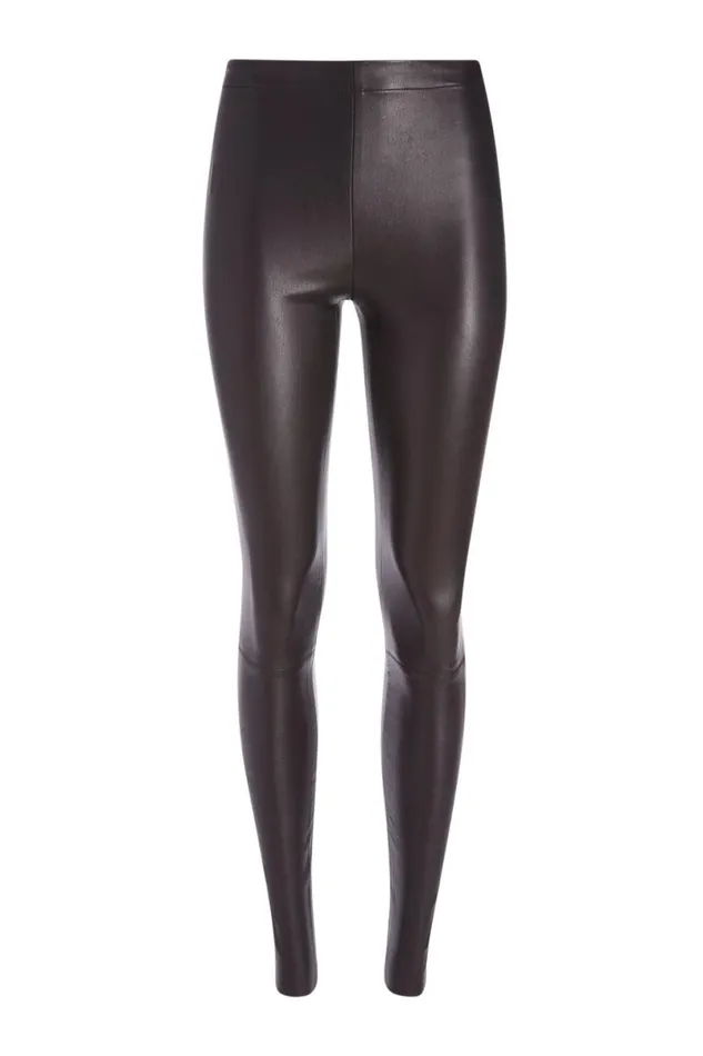 Alice Olivia Maddox Leather Legging Black Women Pants
