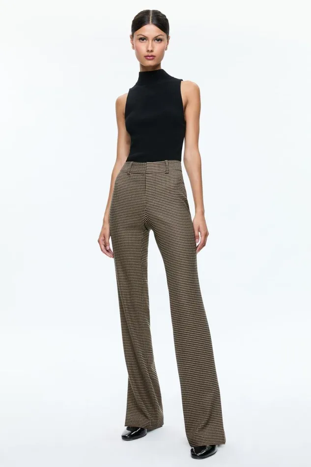 Alice Olivia New Olivia Trouser Camelblack Women Pants